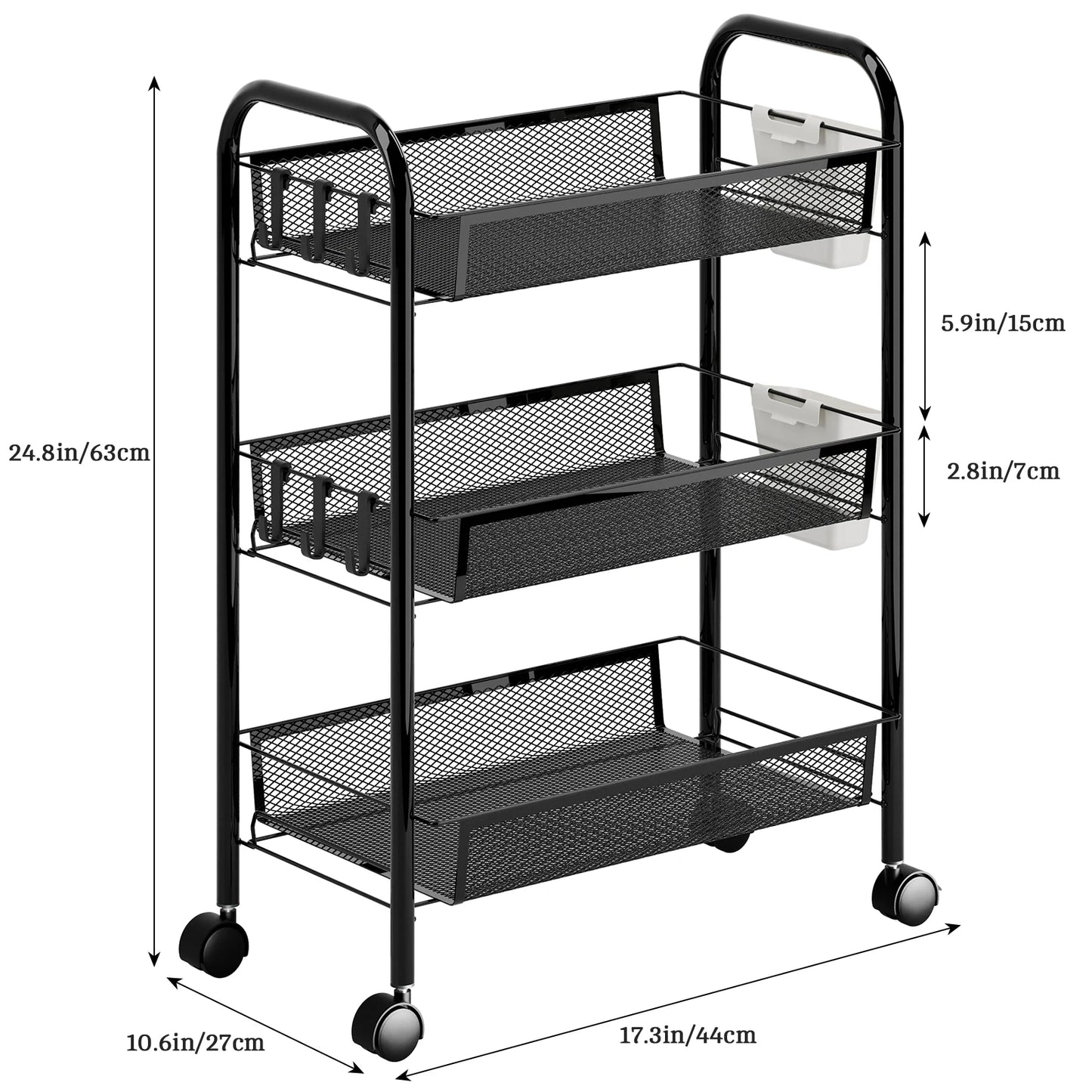 Fruit And Vegetable Storage Basket 5 Tier Metal Mesh