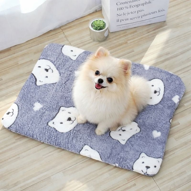 Flannel Pet Dog Bed Mat Breathable Warm Cushion For Pets