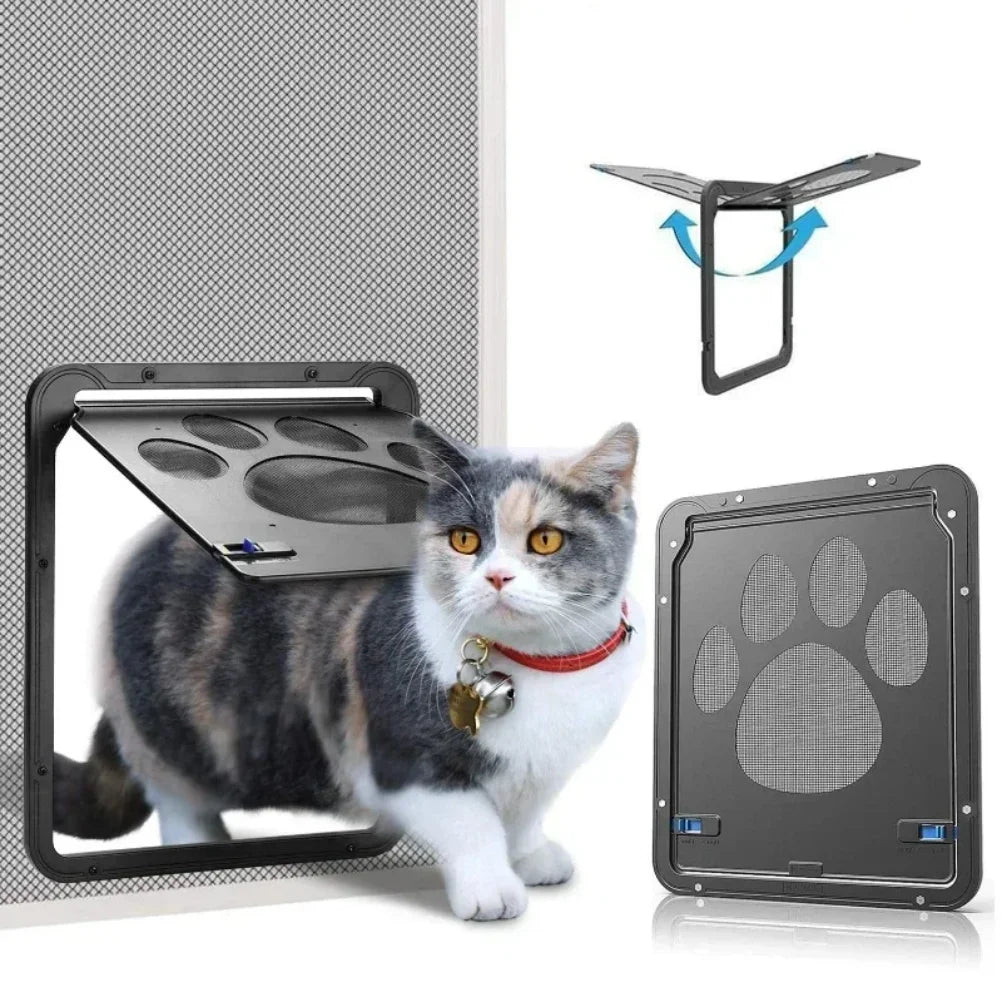 Lockable Magnetic Pet Door For Dogs And Cats Outdoor Screen Door