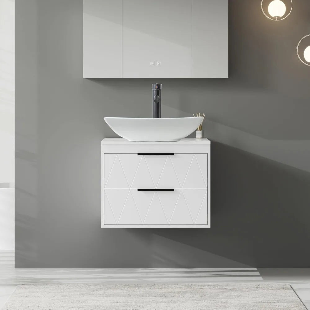 DAFIFY Bathroom Vanity Cabinet With Sink Wall Mounted