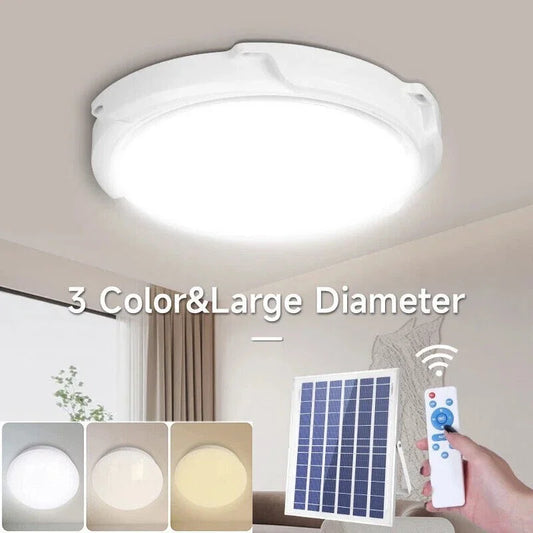Solar Ceiling Pendant Light With Remote For Outdoor Indoor