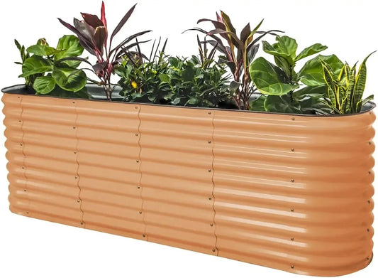 XMSJ 9 In 1 Modular Raised Garden Bed Kit Oval Planter