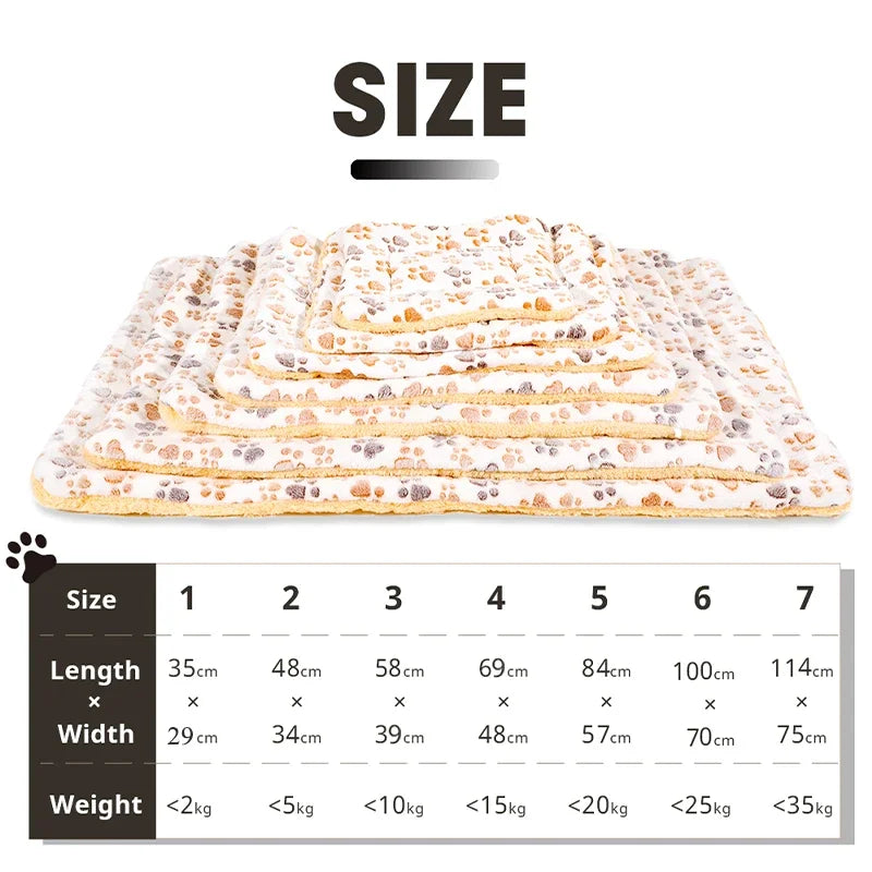 Flannel Pet Dog Bed Mat Breathable Warm Cushion For Pets