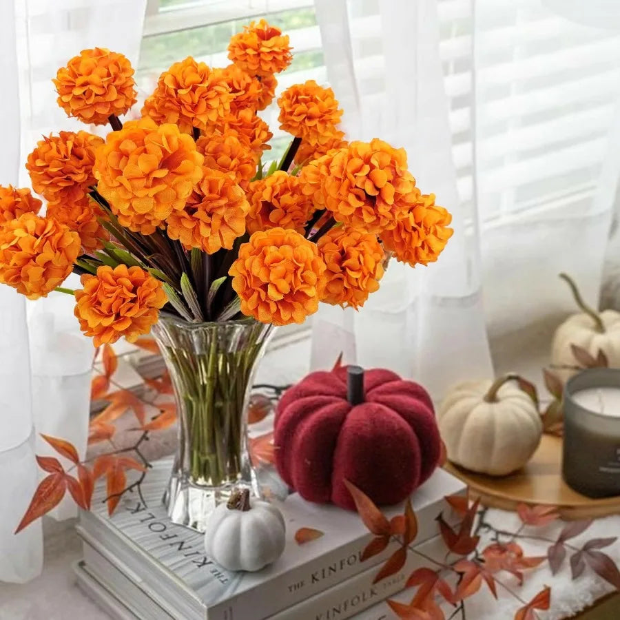 Artificial Chrysanthemum Mums Silk Flowers Outdoor UV Resistant