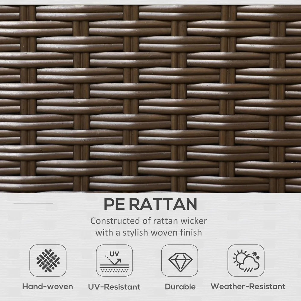 Huanzhuang Outdoor 2 Seat Patio Wicker Loveseat Cushions