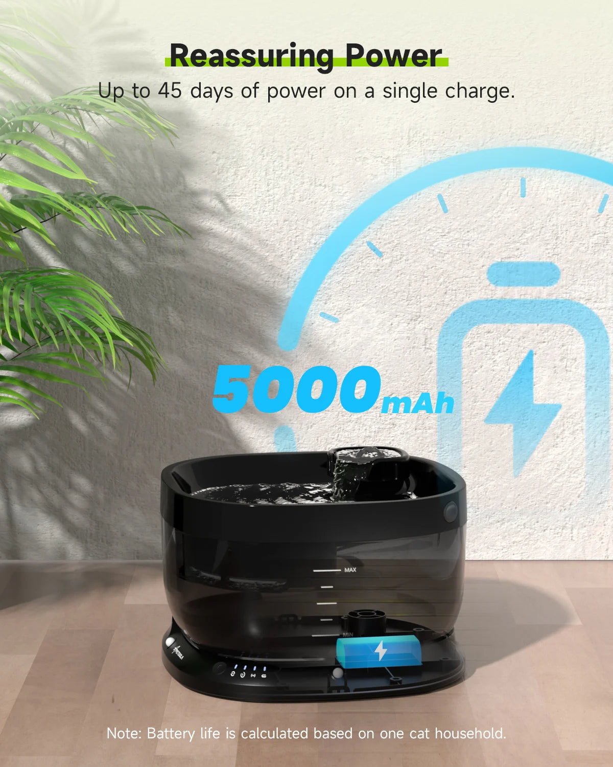 APETDOLA Wireless Dog Water Fountain Auto Sensor Drinker