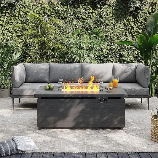 HUANZHUANG Metal Patio Furniture Set Outdoor Sectional Sofa