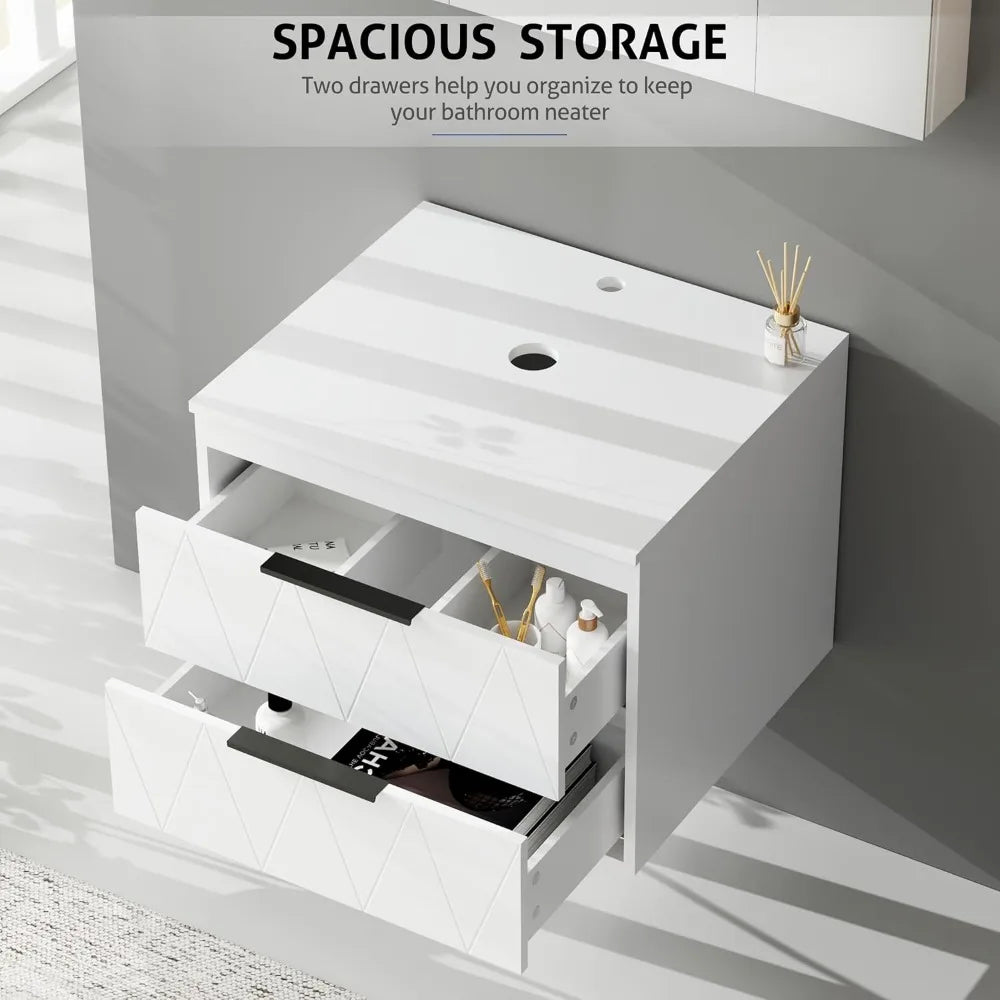 DAFIFY Bathroom Vanity Cabinet With Sink Wall Mounted