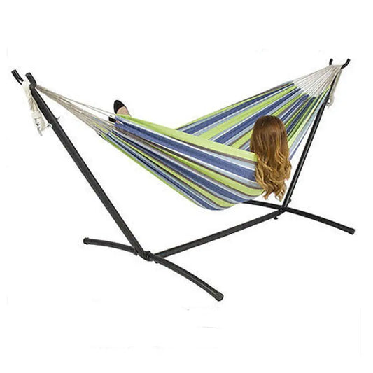 Hign-concerned Double Hammock with Steel Stand and Carrying Case