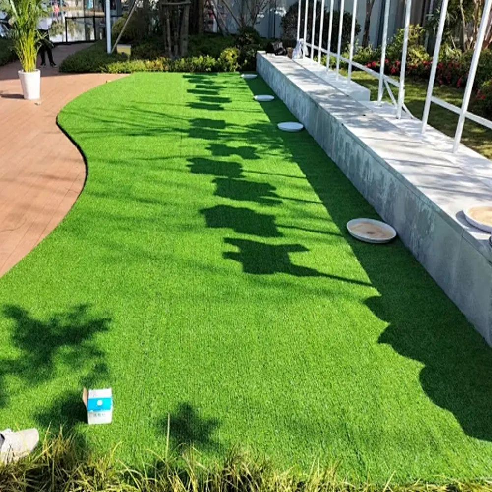 APWIKOGERH Interlocking Artificial Grass Tiles Indoor Outdoor
