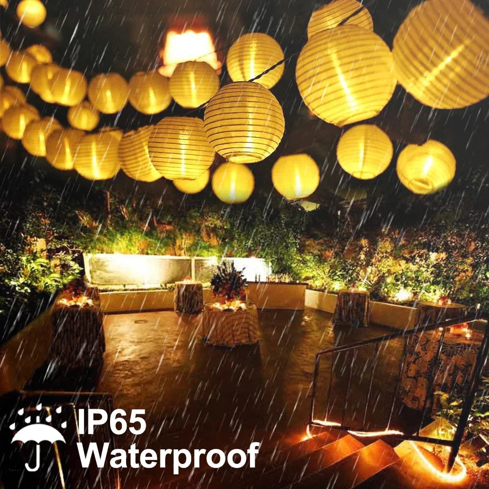 LISMC Waterproof Solar Lantern String Lights Festoon