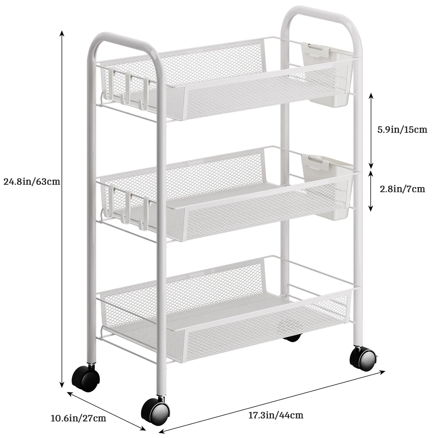 Fruit And Vegetable Storage Basket 5 Tier Metal Mesh