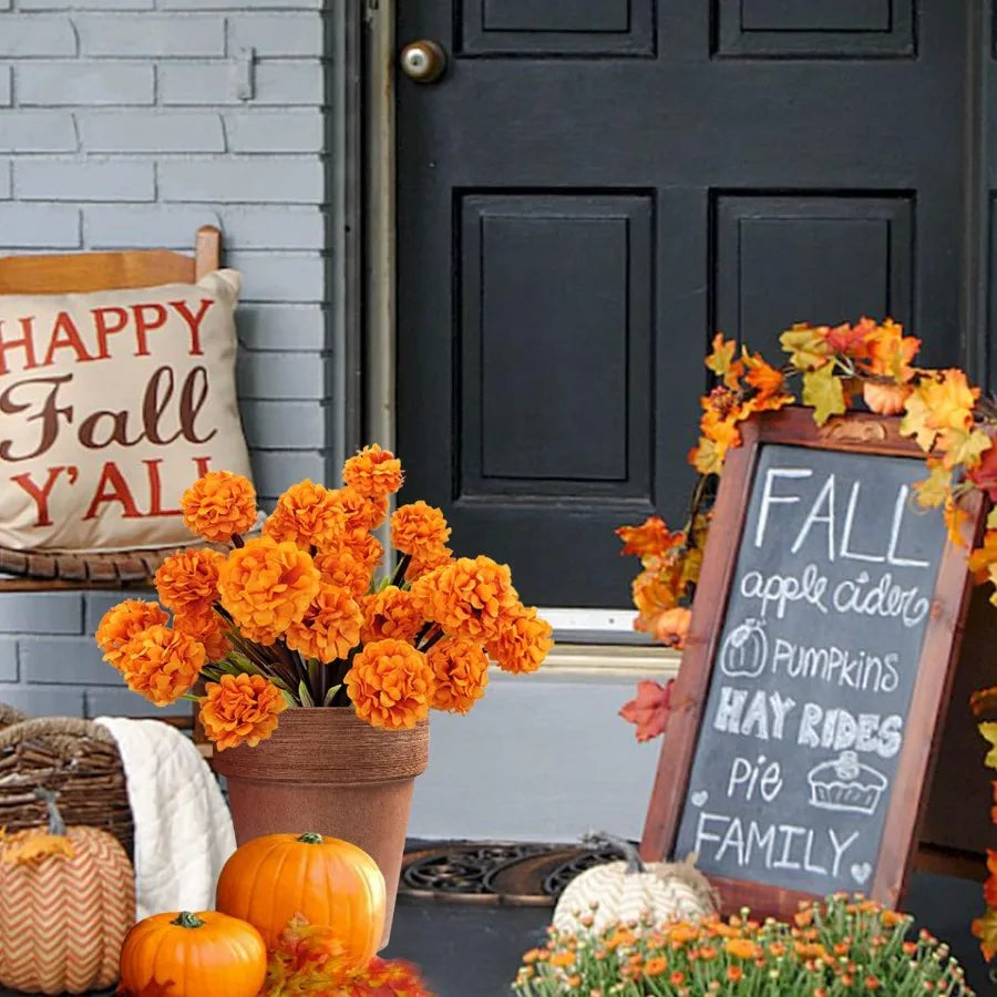 Artificial Chrysanthemum Mums Silk Flowers Outdoor UV Resistant