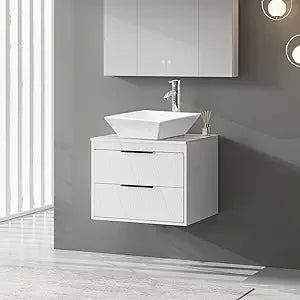 DAFIFY Bathroom Vanity Cabinet With Sink Wall Mounted