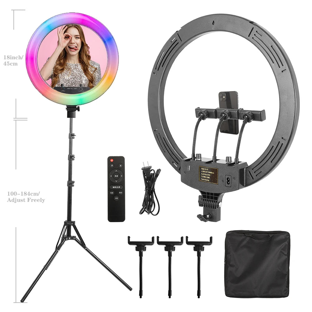 Selfie Ring Light Kit LED With Remote And Tripod Stand