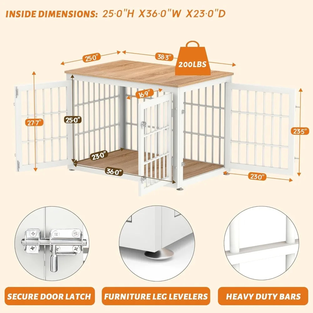 Heavy Duty Dog Crate Furniture End Table For Large And Medium Dogs