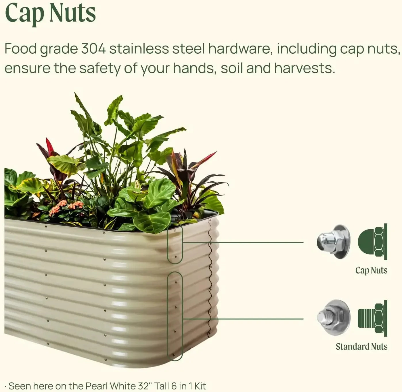 XMSJ 9 In 1 Modular Raised Garden Bed Kit Oval Planter