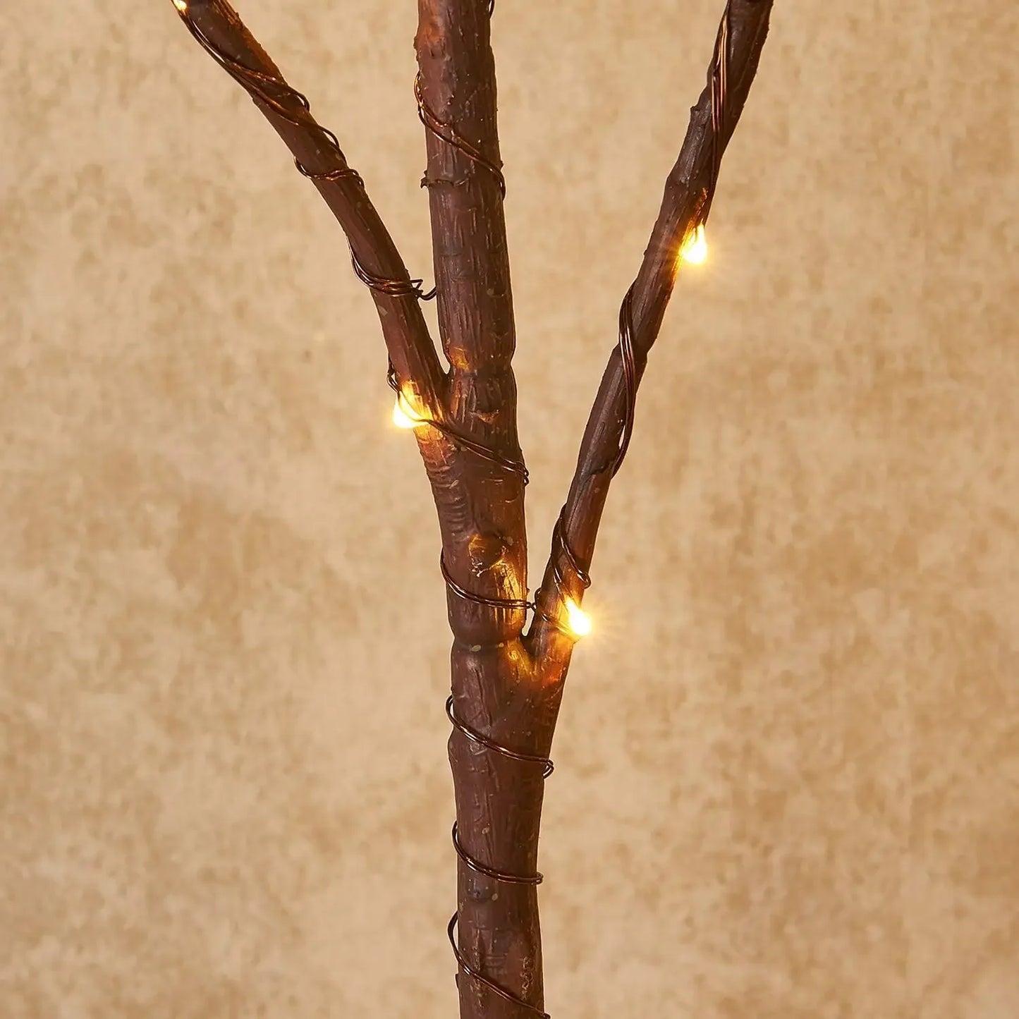 Lighted Willow Branch With Fairy Lights For Christmas Decor