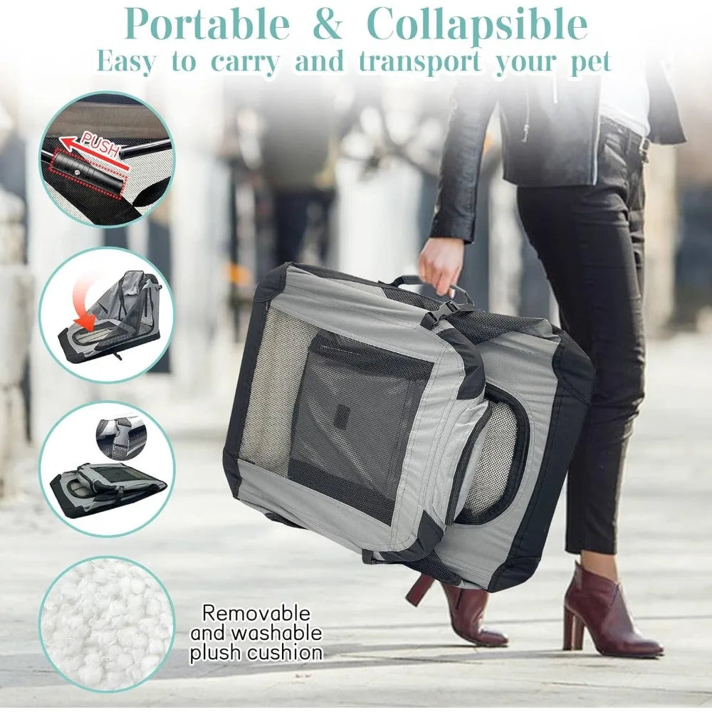 TIFICY Soft Sided Cat Carrier Collapsible Travel Carrier