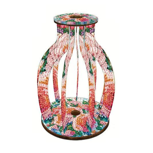 ALLOYSEED Acrylic Wood Diamond Painting Tabletop Vase Kit