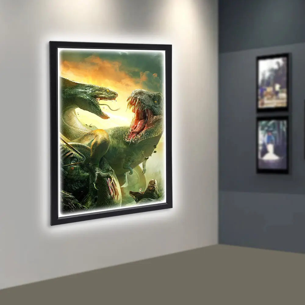 Bymaocar Led Light Box Poster Display Wall Mount Frame