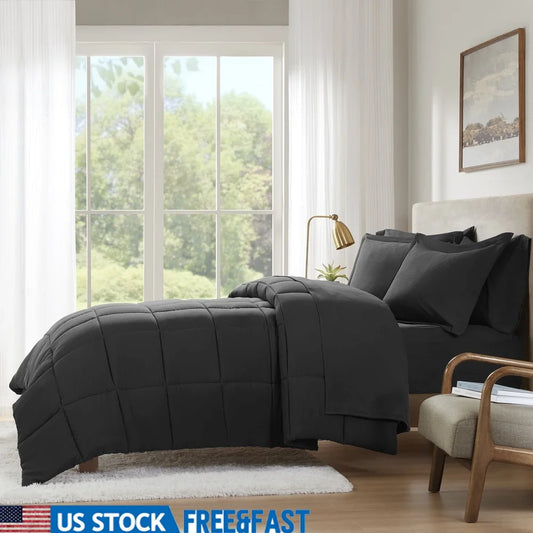 Dutrieux 7 Piece Microfiber Comforter Set Bedding In Bag