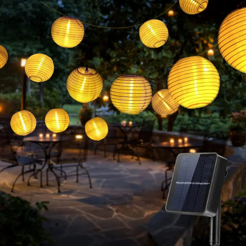 LISMC Waterproof Solar Lantern String Lights Festoon