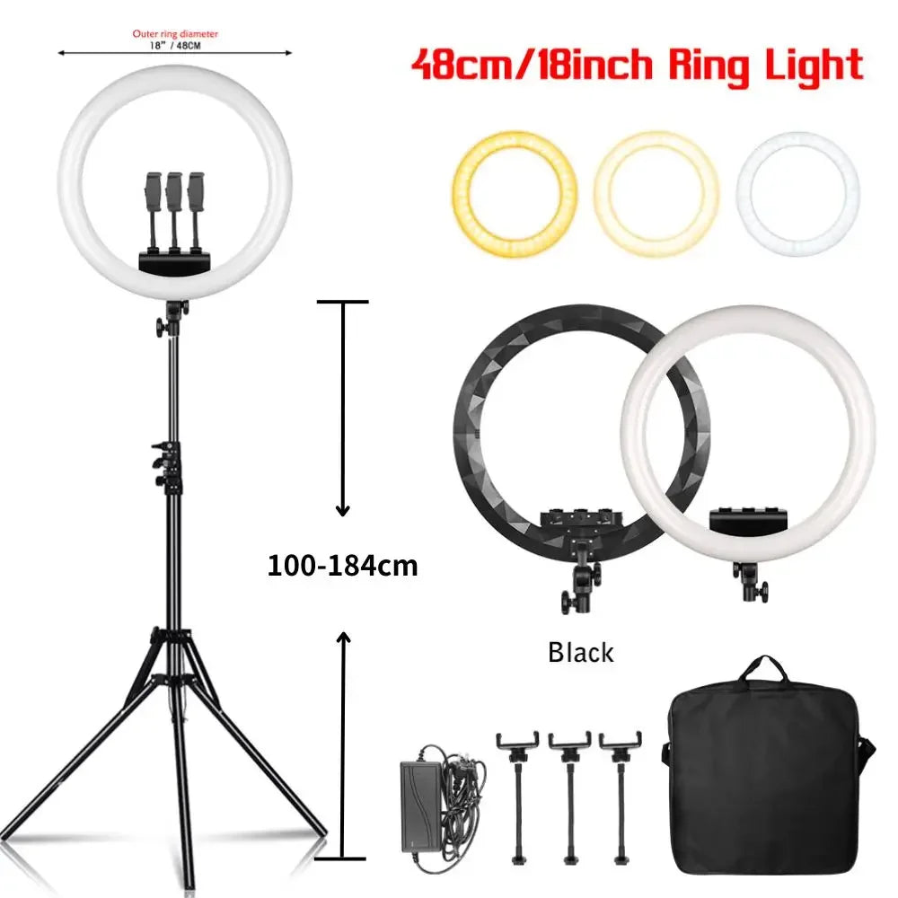 Selfie Ring Light Kit LED With Remote And Tripod Stand