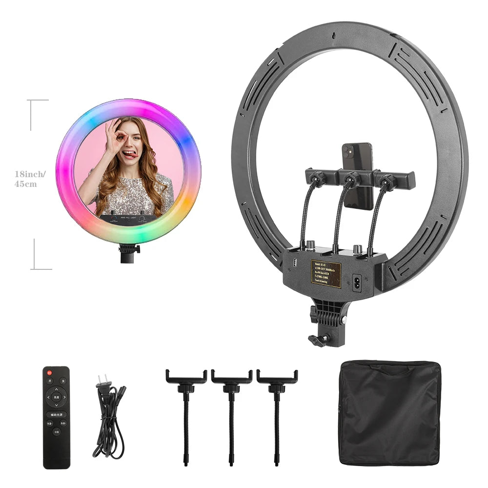 Selfie Ring Light Kit LED With Remote And Tripod Stand