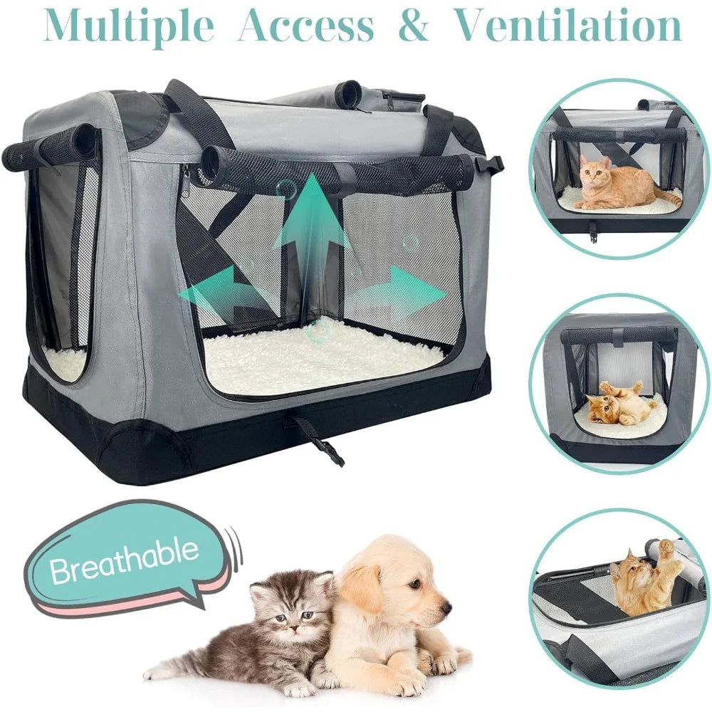 TIFICY Soft Sided Cat Carrier Collapsible Travel Carrier