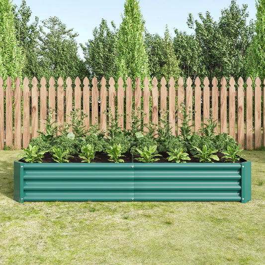 Raised Garden Bed Metal Planter For Vegetables And Flowers
