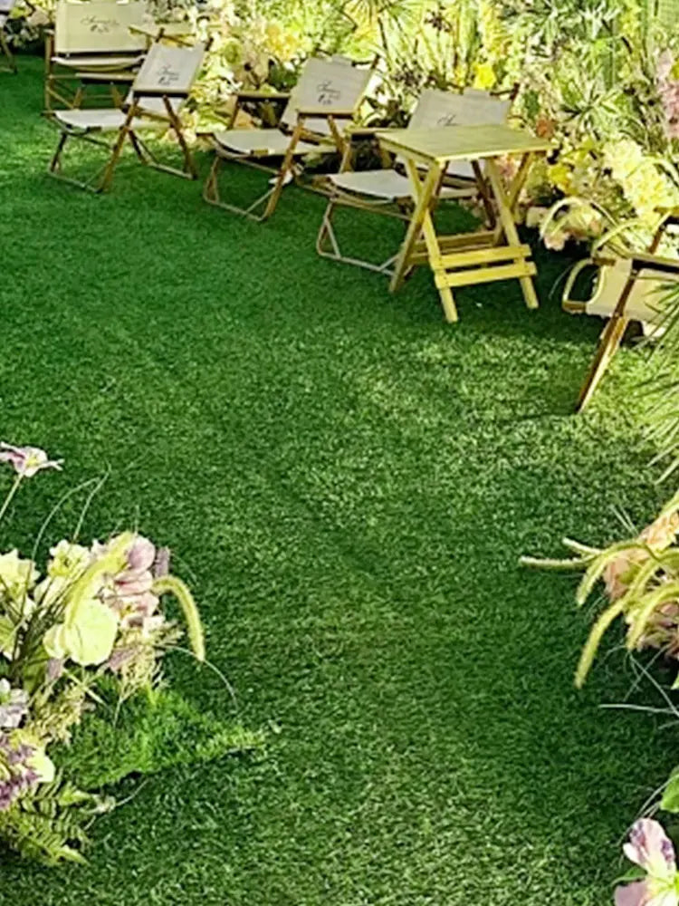 APWIKOGERH Interlocking Artificial Grass Tiles Indoor Outdoor