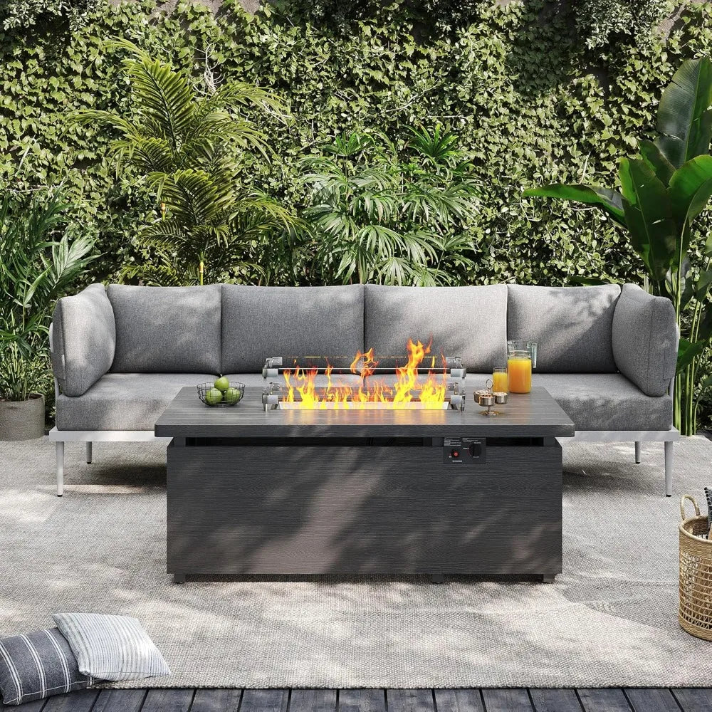 HUANZHUANG Metal Patio Furniture Set Outdoor Sectional Sofa