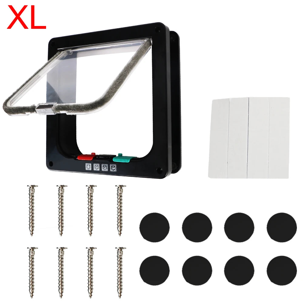 Cat Dog Flap Door ABS Plastic With 4 Way Lock