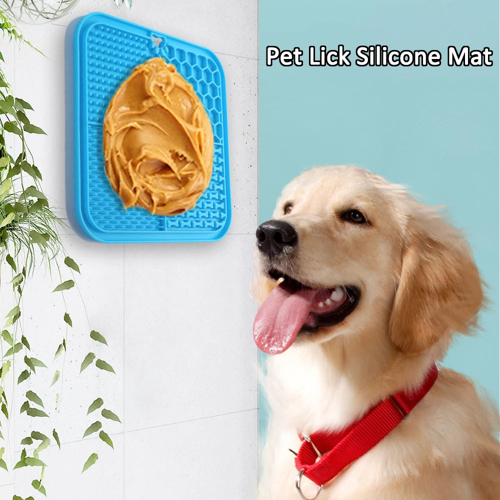 Silicone Lick Mat For Dogs Slow Feeder With Suction Cups